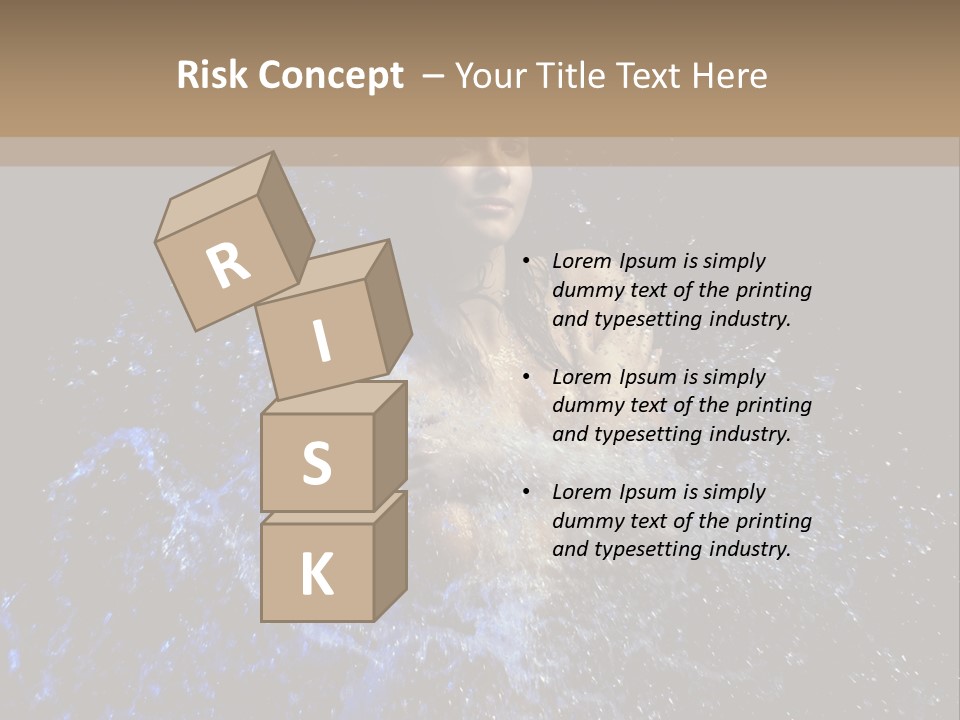 Girl In A Water PowerPoint Template