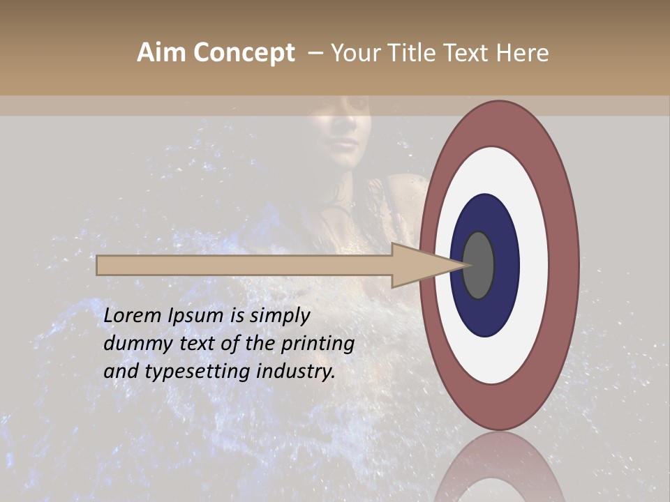 Girl In A Water PowerPoint Template