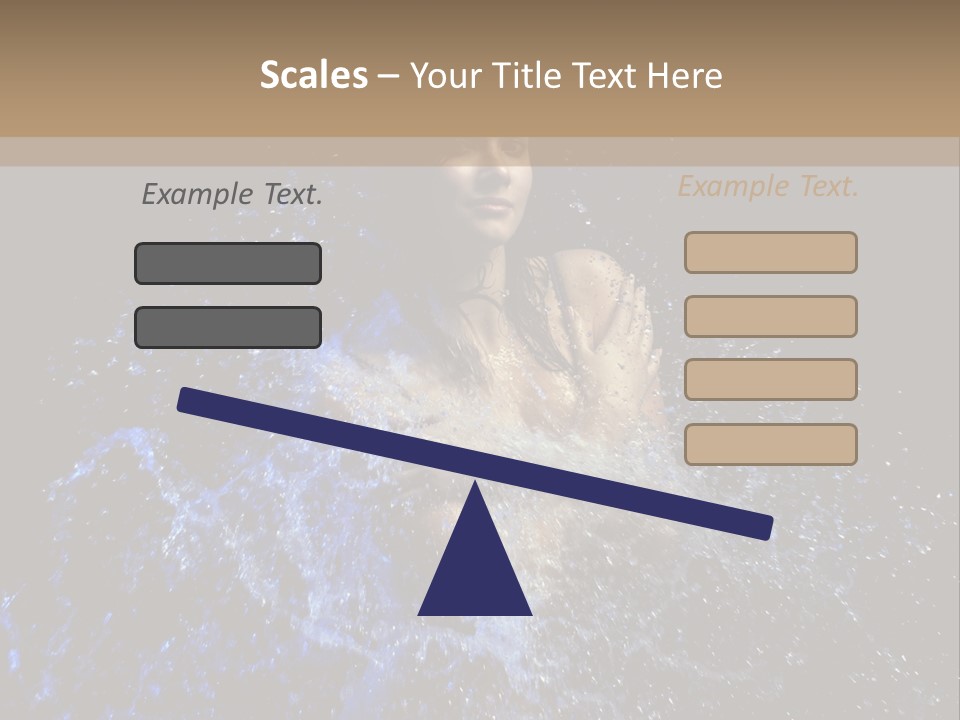 Girl In A Water PowerPoint Template