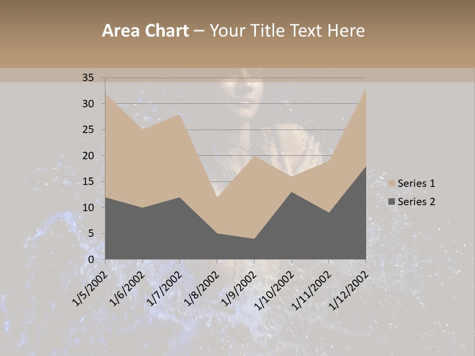 Girl In A Water PowerPoint Template