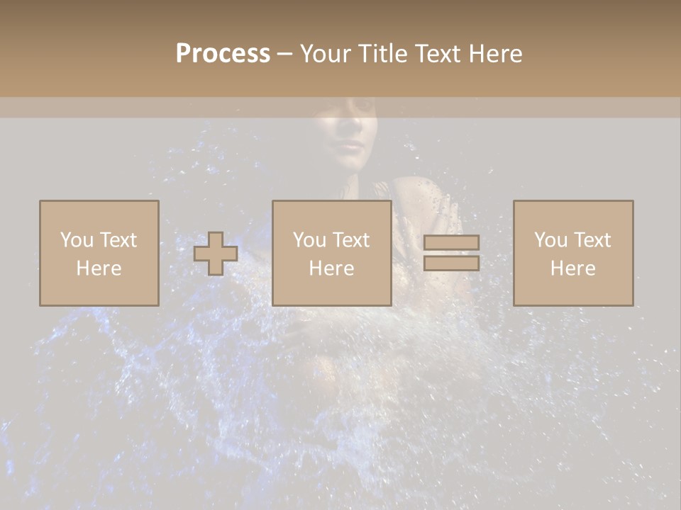 Girl In A Water PowerPoint Template