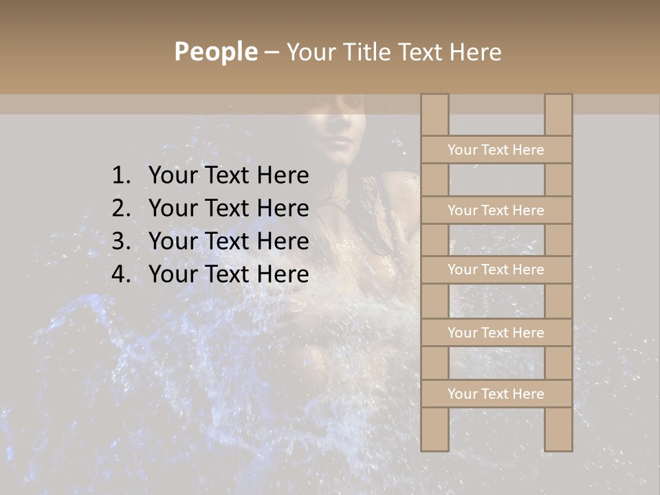 Girl In A Water PowerPoint Template