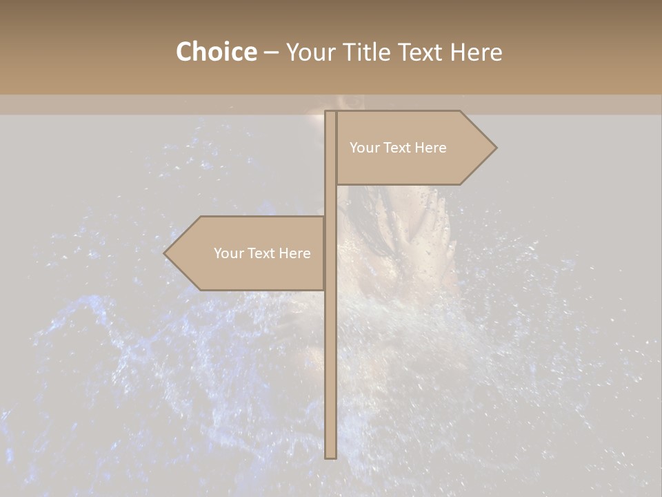 Girl In A Water PowerPoint Template