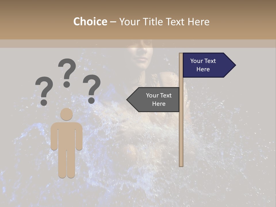 Girl In A Water PowerPoint Template