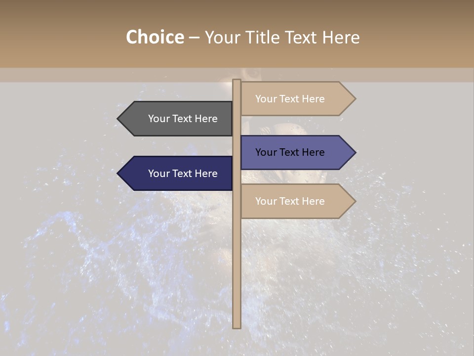 Girl In A Water PowerPoint Template