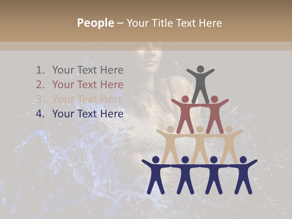 Girl In A Water PowerPoint Template