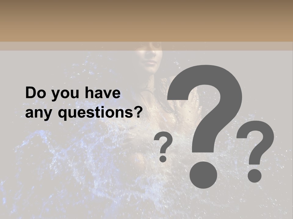 Girl In A Water PowerPoint Template