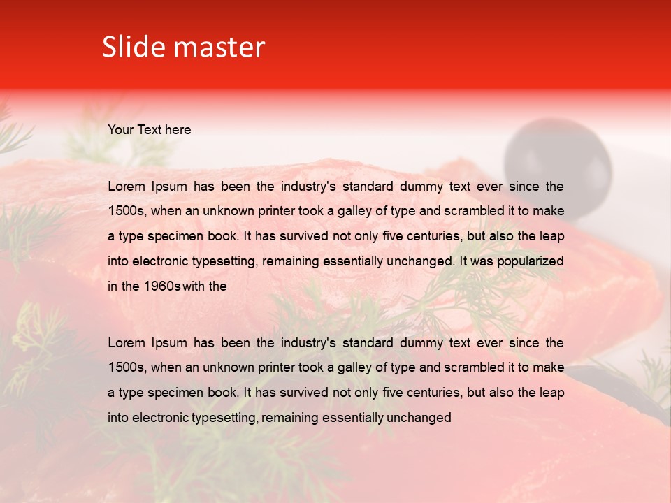 Seafood Object Refreshment PowerPoint Template