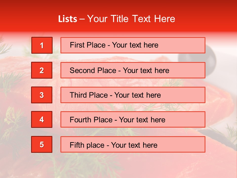 Seafood Object Refreshment PowerPoint Template