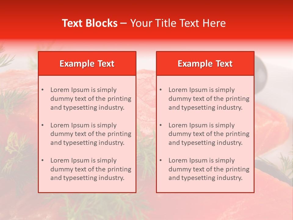 Seafood Object Refreshment PowerPoint Template