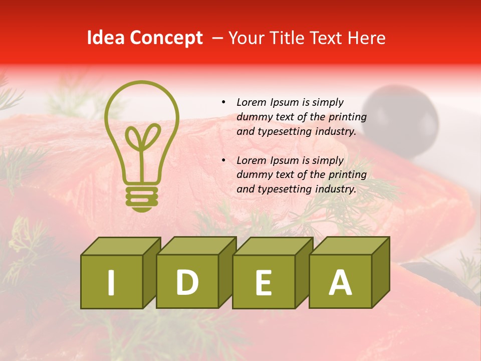 Seafood Object Refreshment PowerPoint Template