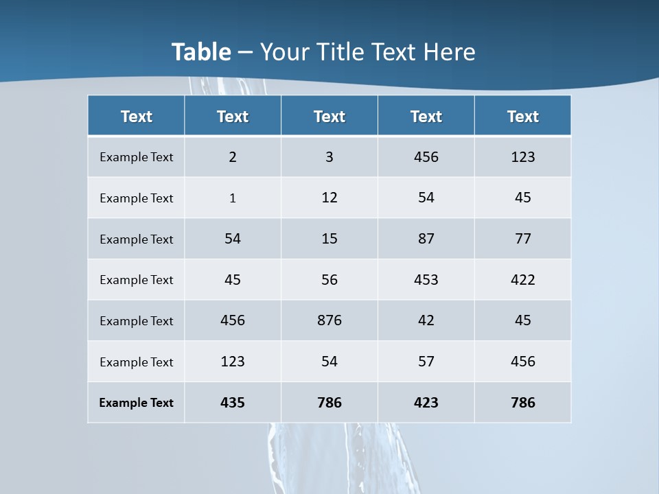 Shot Fresh Blue PowerPoint Template