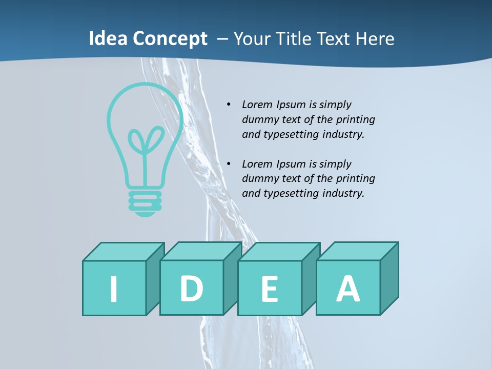 Shot Fresh Blue PowerPoint Template