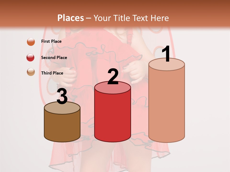 Little Girl In A Dress PowerPoint Template