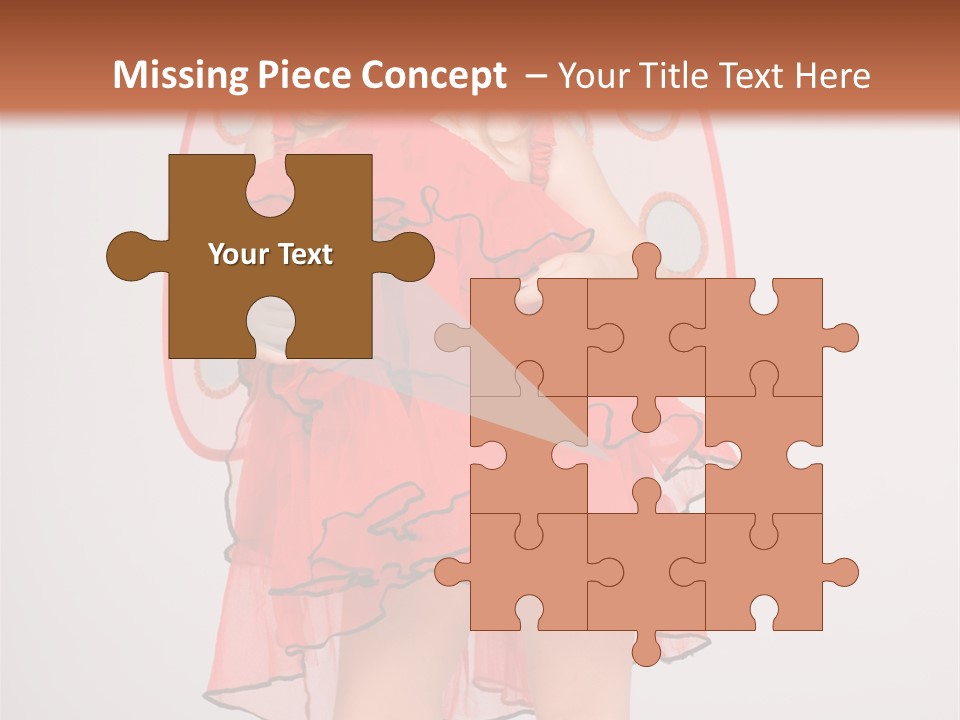 Little Girl In A Dress PowerPoint Template