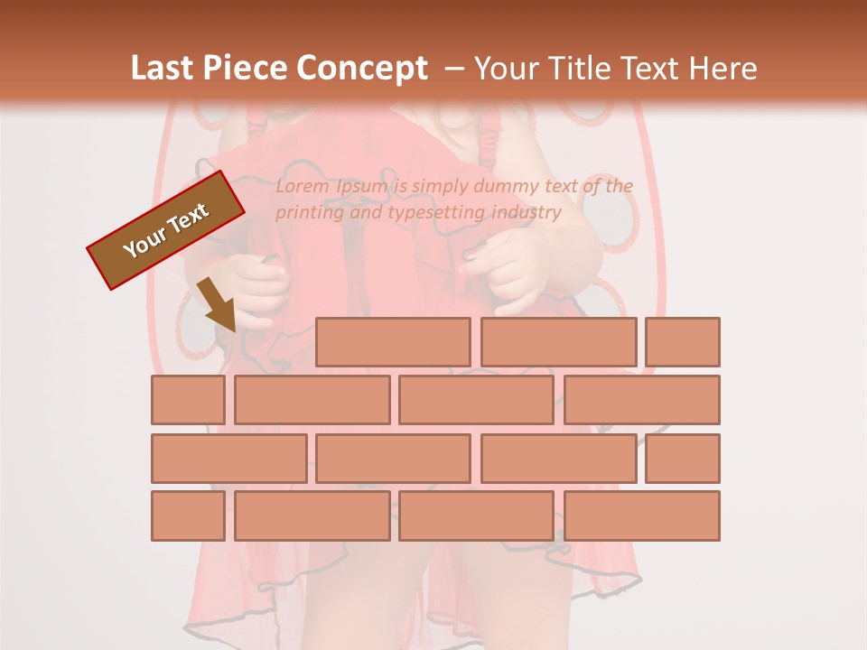 Little Girl In A Dress PowerPoint Template
