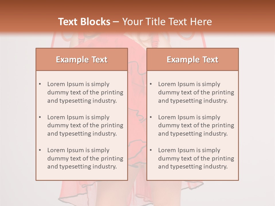 Little Girl In A Dress PowerPoint Template