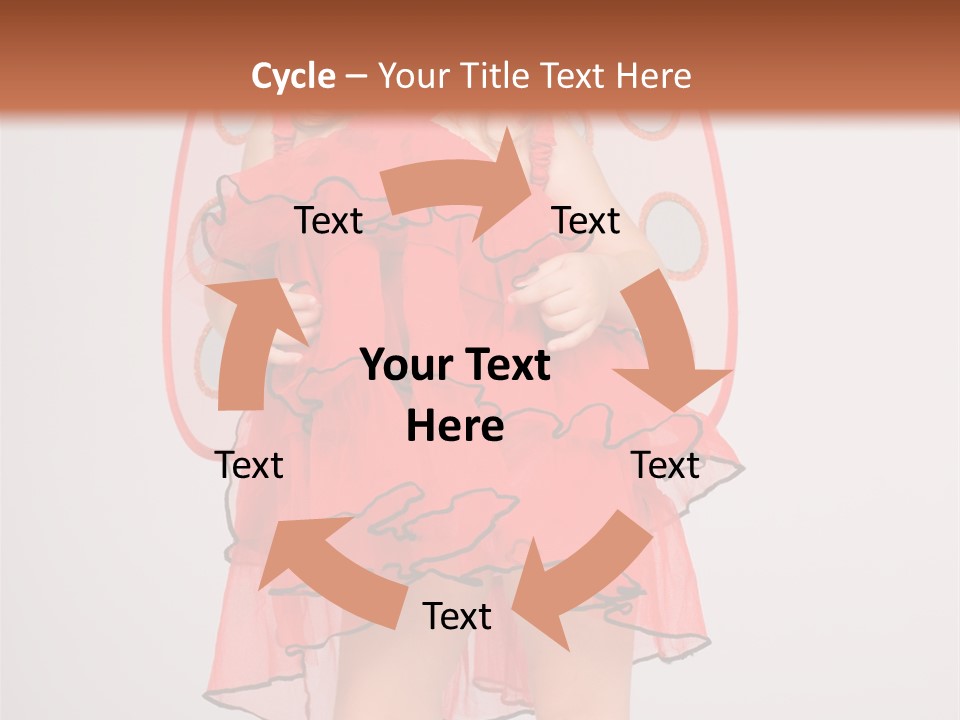 Little Girl In A Dress PowerPoint Template