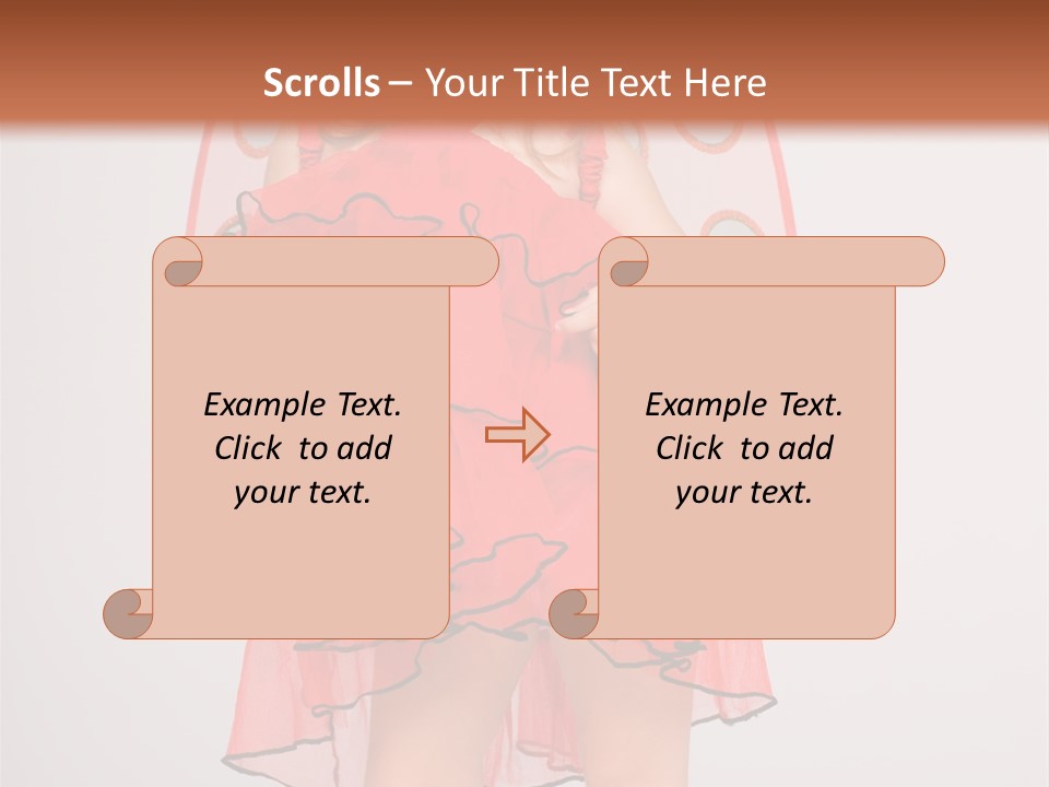 Little Girl In A Dress PowerPoint Template