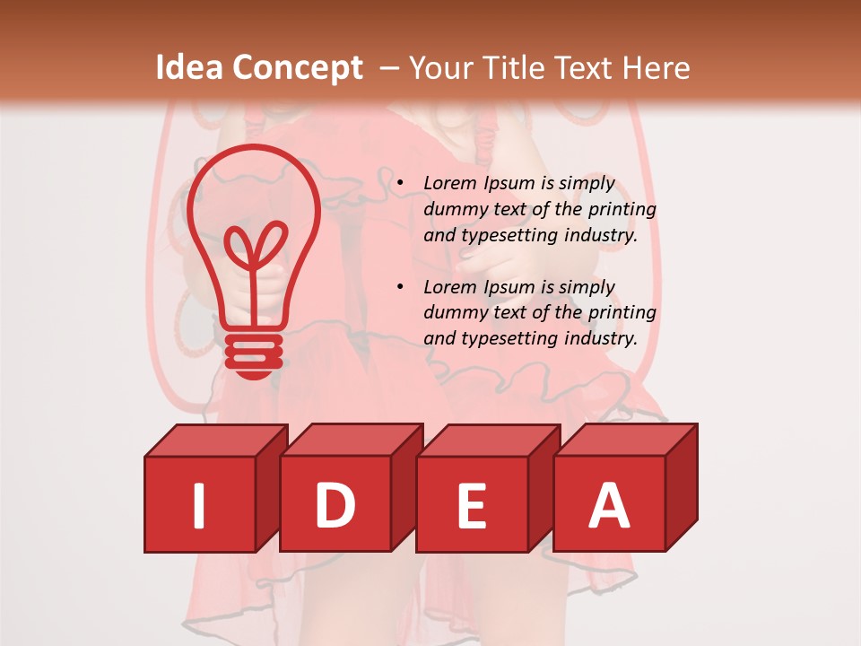 Little Girl In A Dress PowerPoint Template