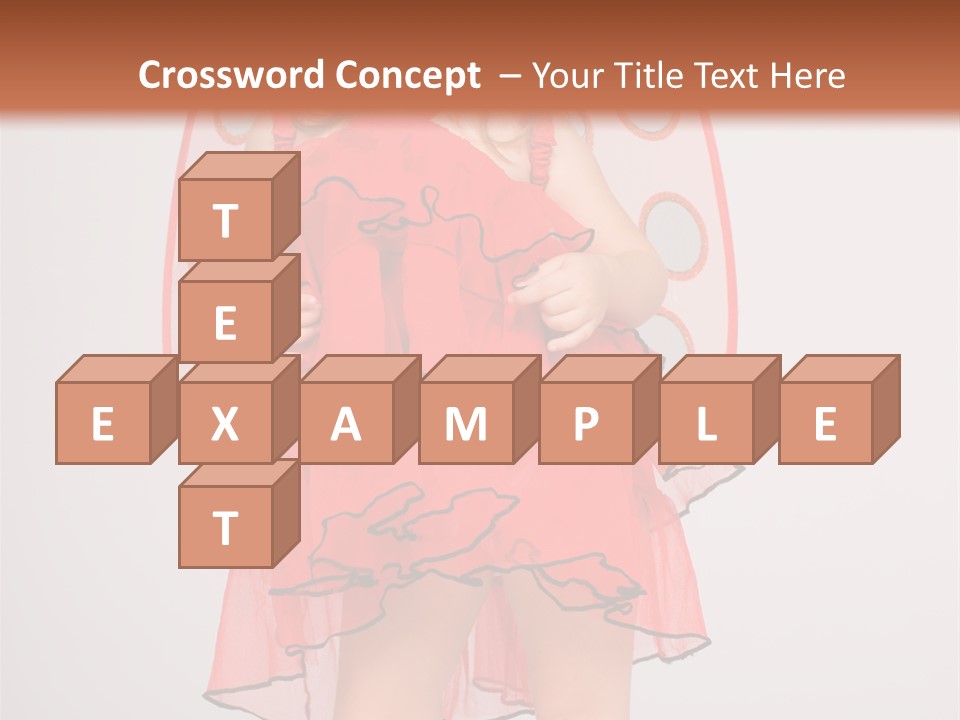 Little Girl In A Dress PowerPoint Template