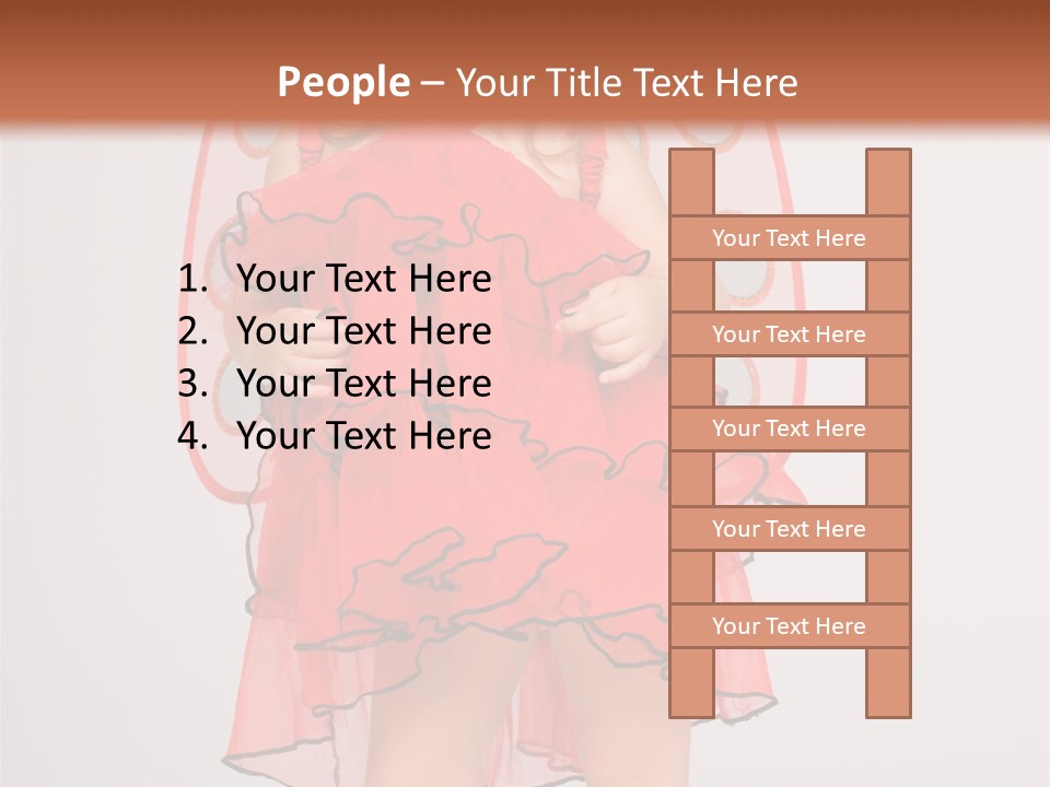 Little Girl In A Dress PowerPoint Template