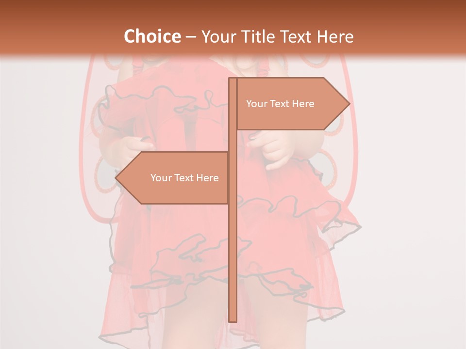 Little Girl In A Dress PowerPoint Template