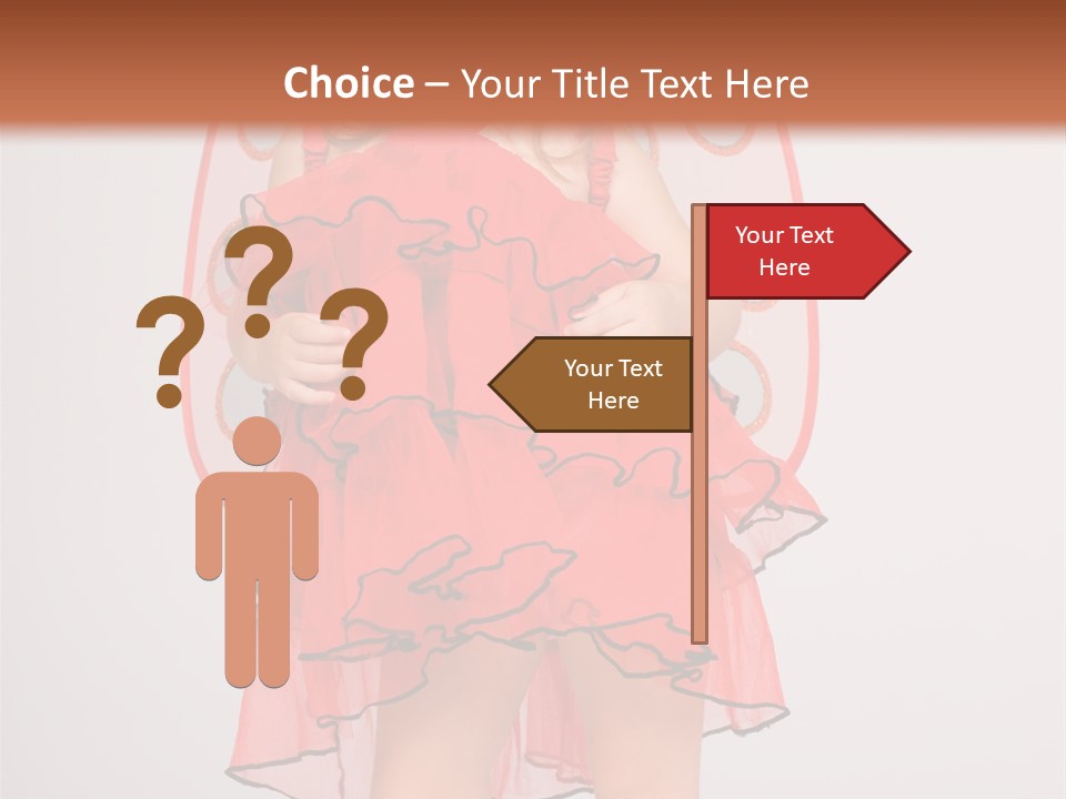 Little Girl In A Dress PowerPoint Template