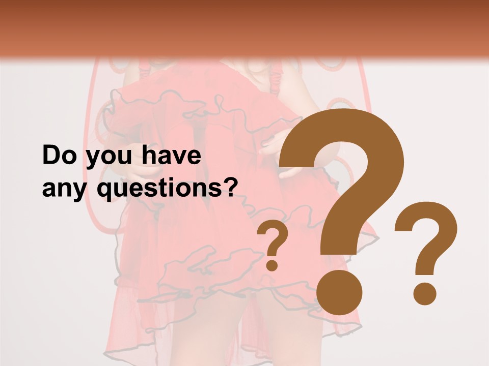 Little Girl In A Dress PowerPoint Template