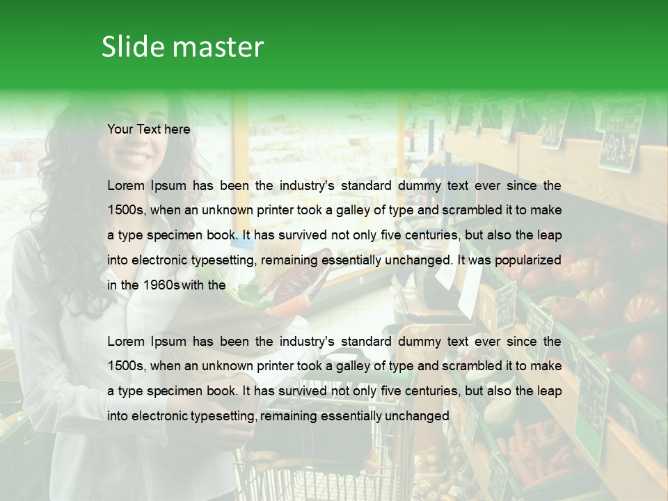 Vegetables Shop Young PowerPoint Template