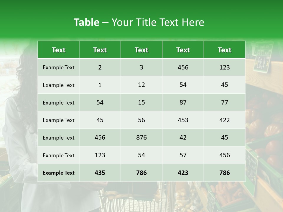 Vegetables Shop Young PowerPoint Template