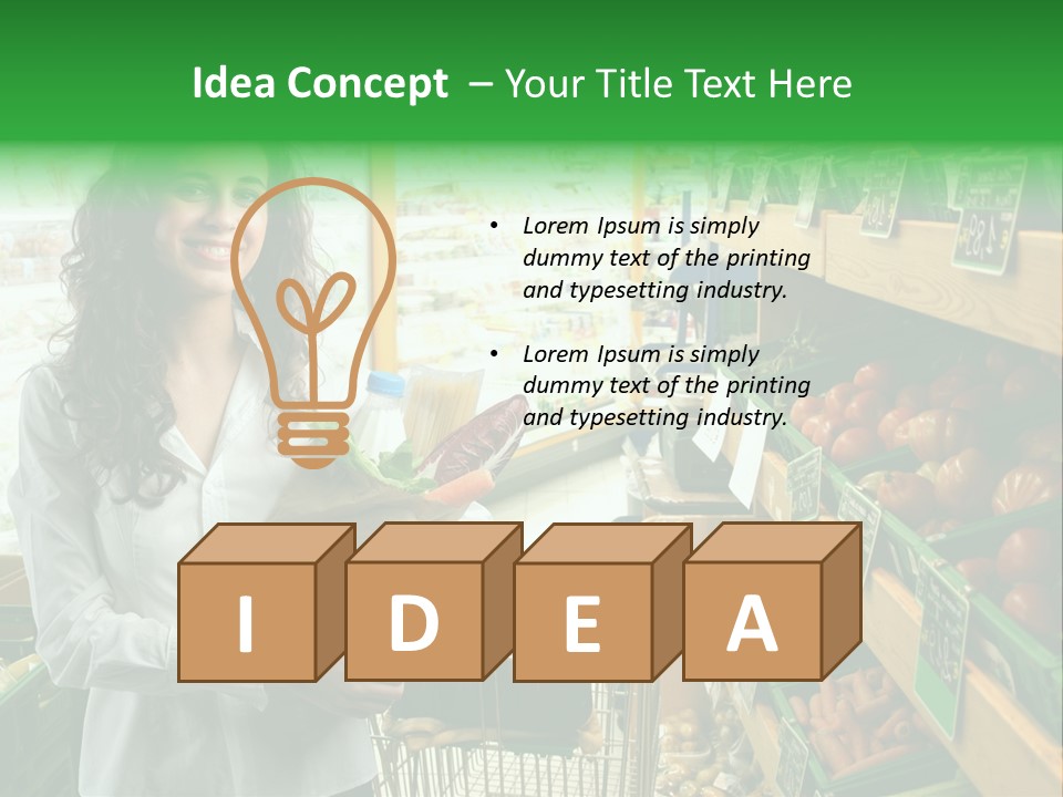 Vegetables Shop Young PowerPoint Template