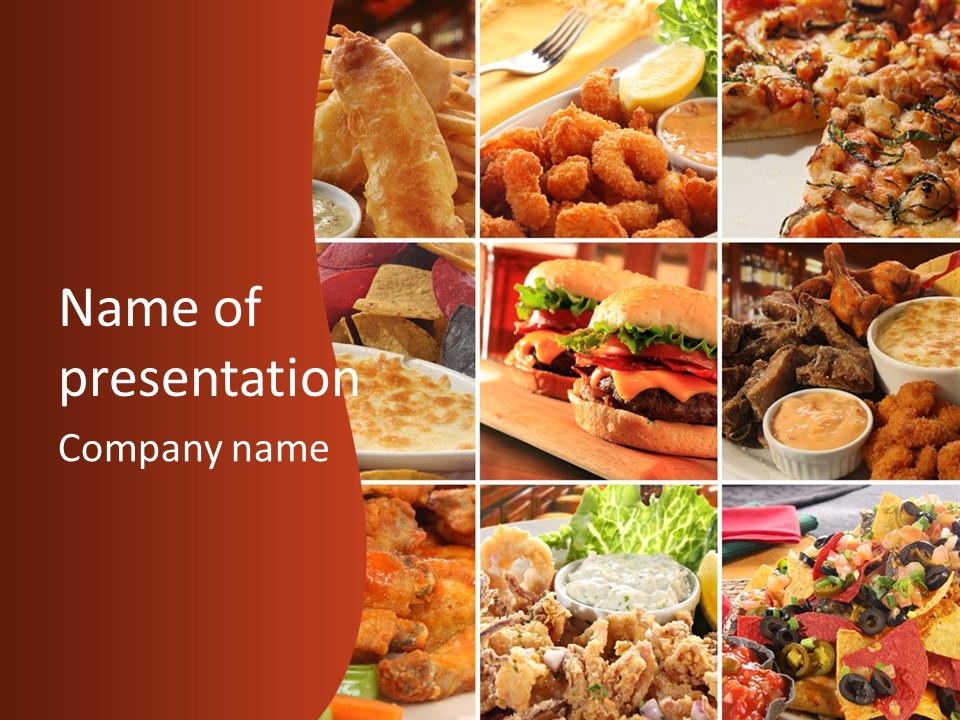 Fast Food Collage PowerPoint Template