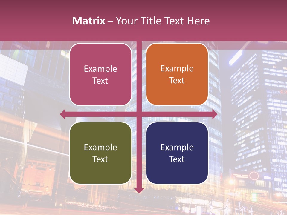 Night City Vector PowerPoint Template