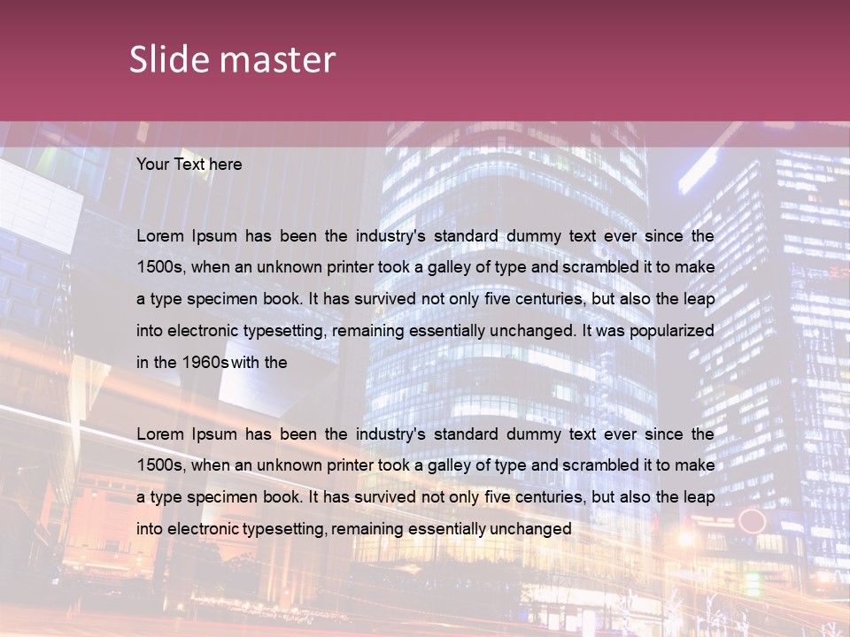 Night City Vector PowerPoint Template