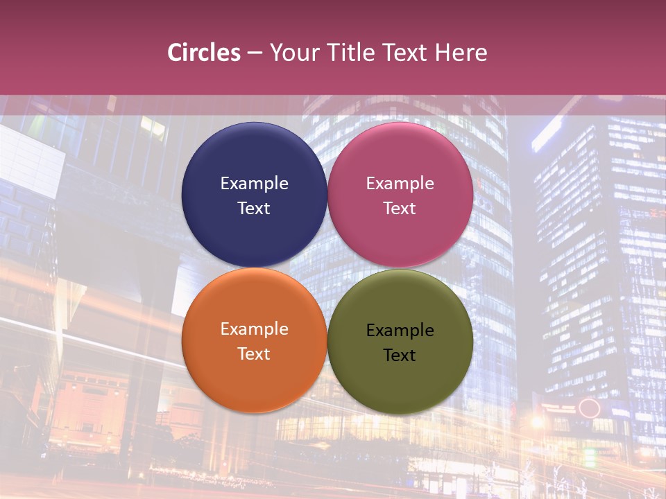 Night City Vector PowerPoint Template