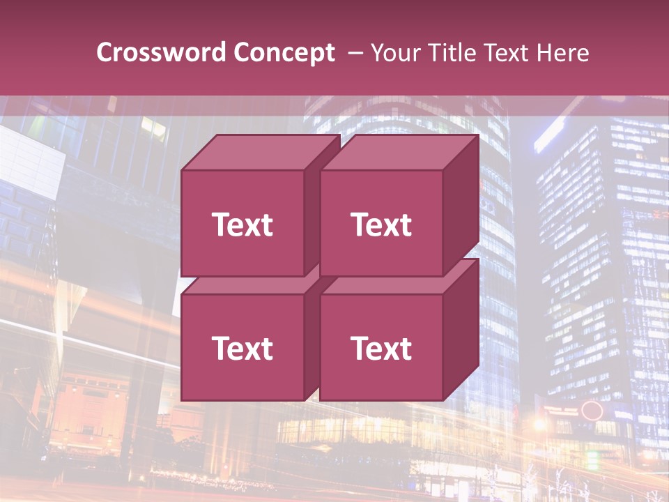 Night City Vector PowerPoint Template