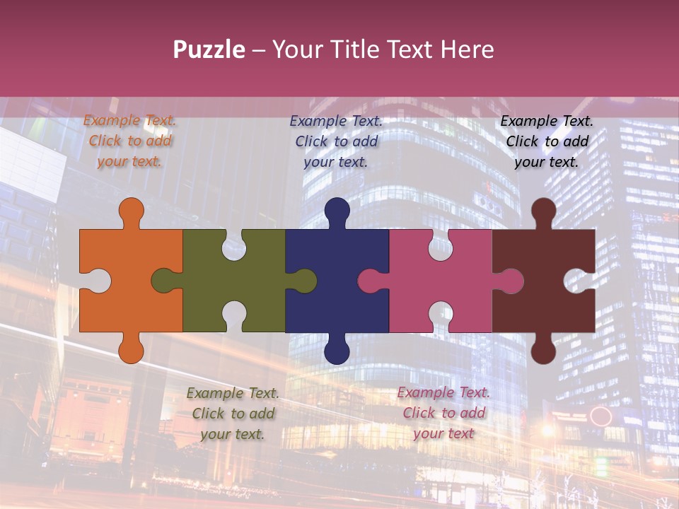 Night City Vector PowerPoint Template