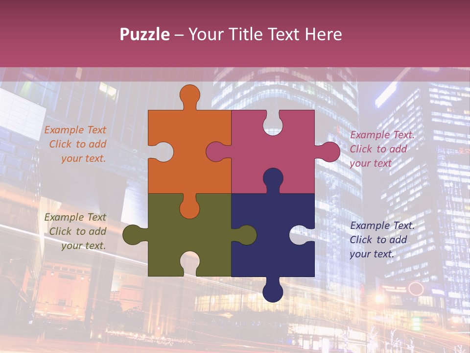 Night City Vector PowerPoint Template