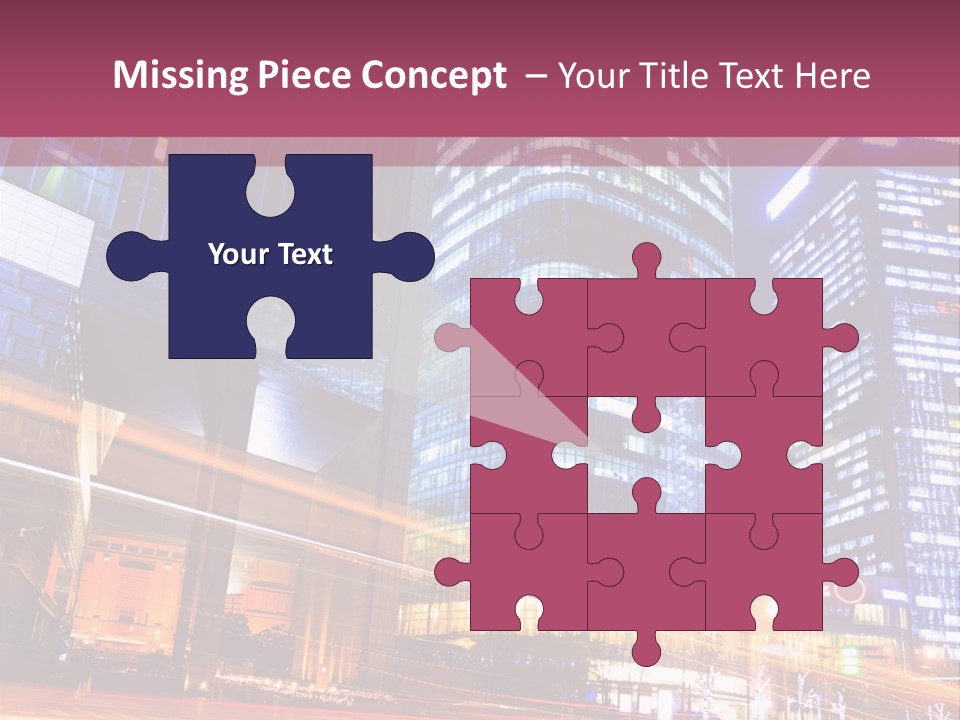 Night City Vector PowerPoint Template