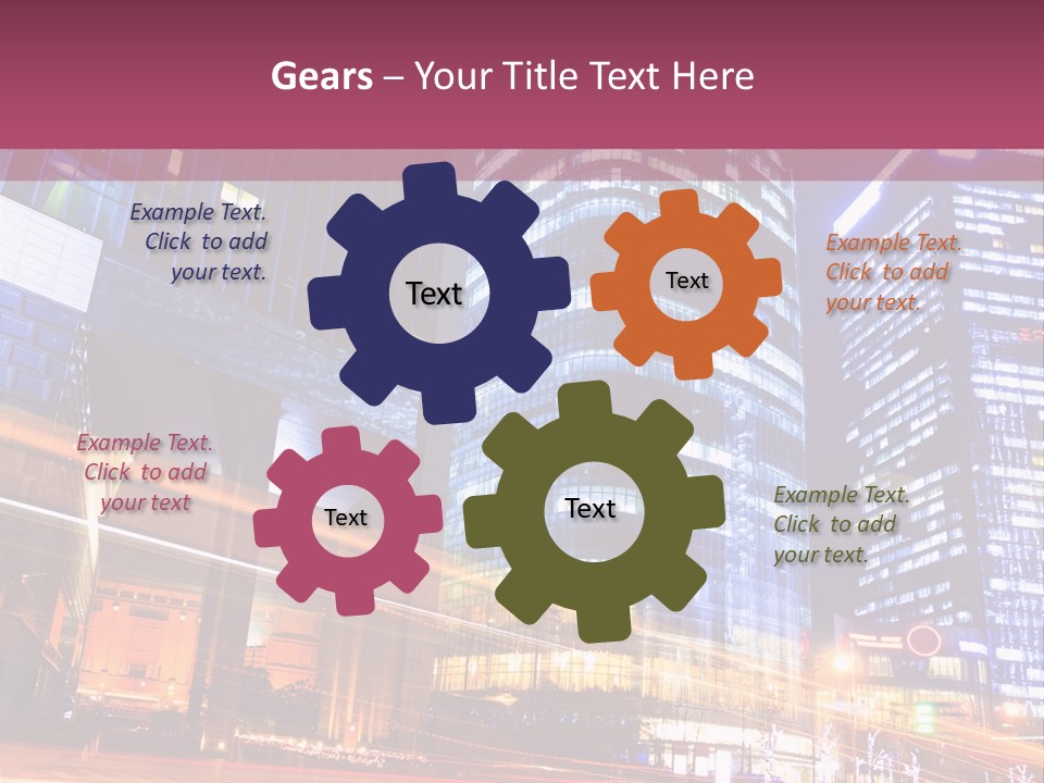 Night City Vector PowerPoint Template