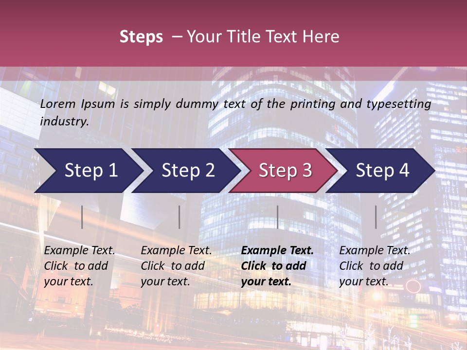 Night City Vector PowerPoint Template