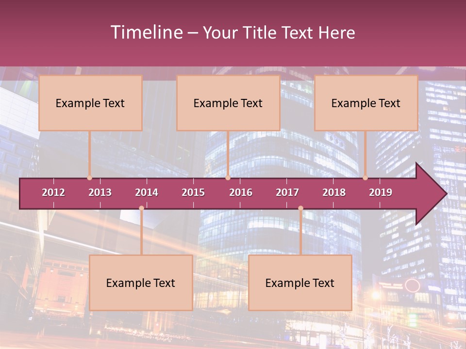 Night City Vector PowerPoint Template