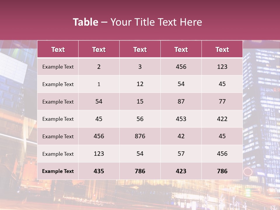 Night City Vector PowerPoint Template