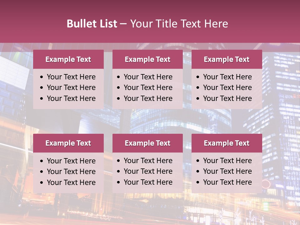 Night City Vector PowerPoint Template