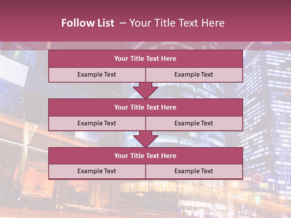 Night City Vector PowerPoint Template