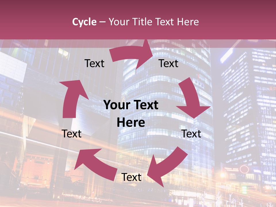 Night City Vector PowerPoint Template