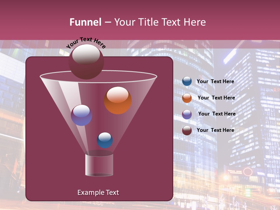 Night City Vector PowerPoint Template