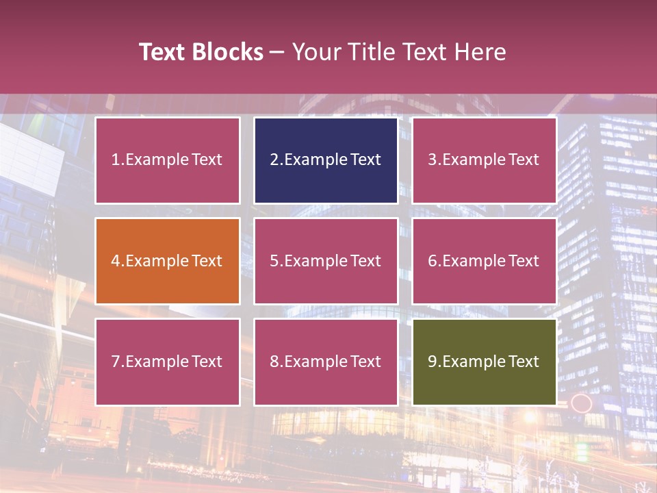 Night City Vector PowerPoint Template