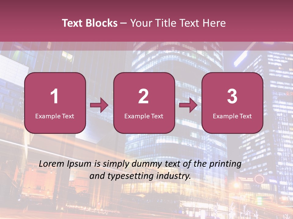 Night City Vector PowerPoint Template